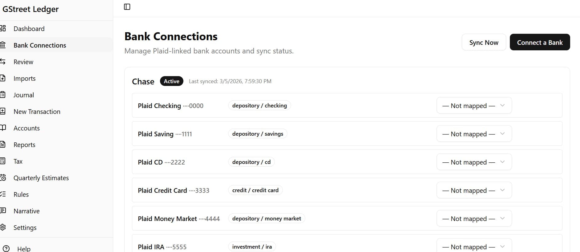 Ledger Starter Reports